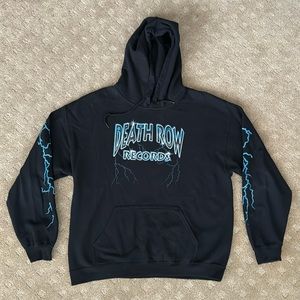 Death row records black, men’s hoodie, size L